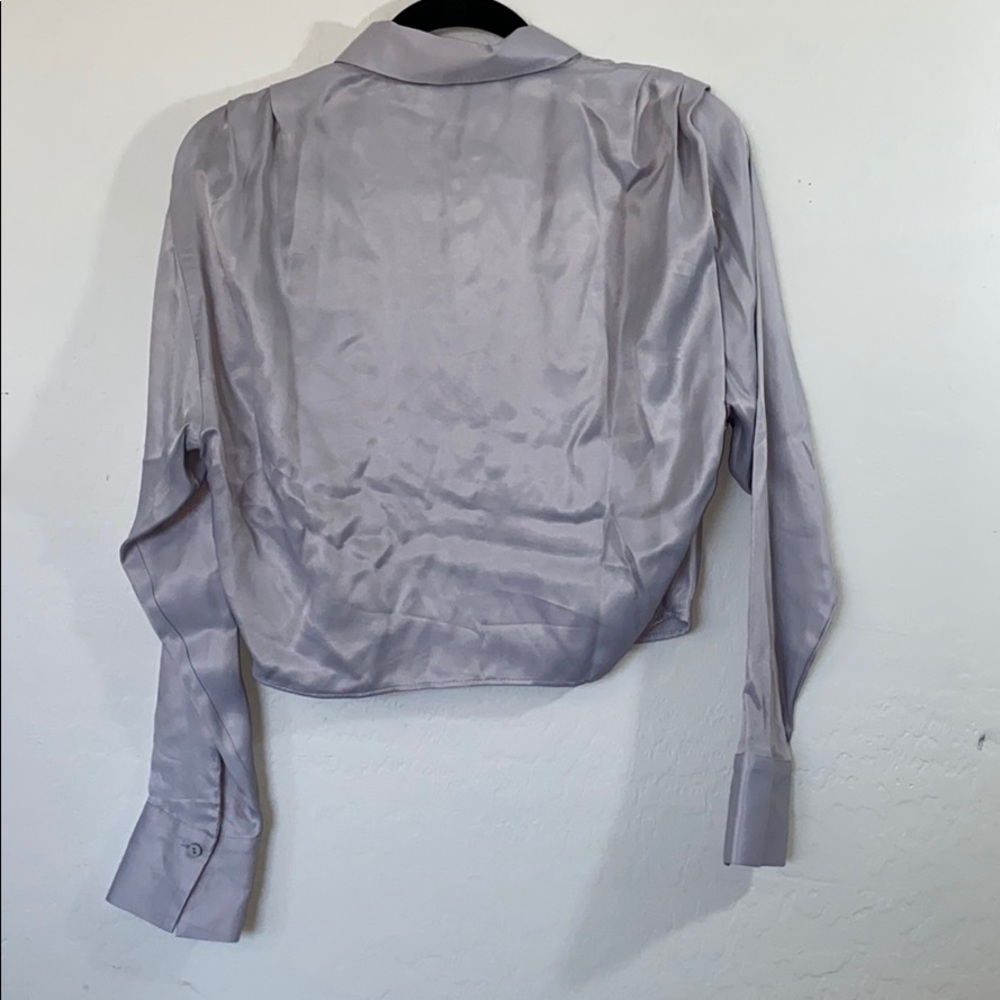 Zara Ruched Satin Effect shirt - Picture 4 of 4